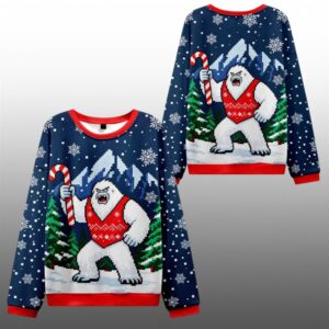 2025 Christmas Yeti Celebration Ugly Sweater - Grishko.com