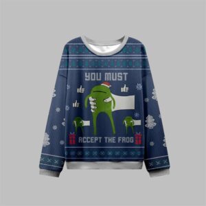 Alternative view of 2025 Christmas You Must Accept The Frog Ugly Sweater - Grishko.com