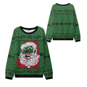 Alternative view of 2025 Christmas Zombie Santa Ugly Sweater - Grishko.com