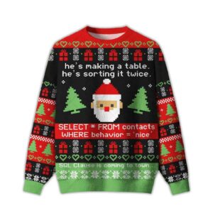 2025 Clause Is Coming to Town Ugly Christmas Sweater