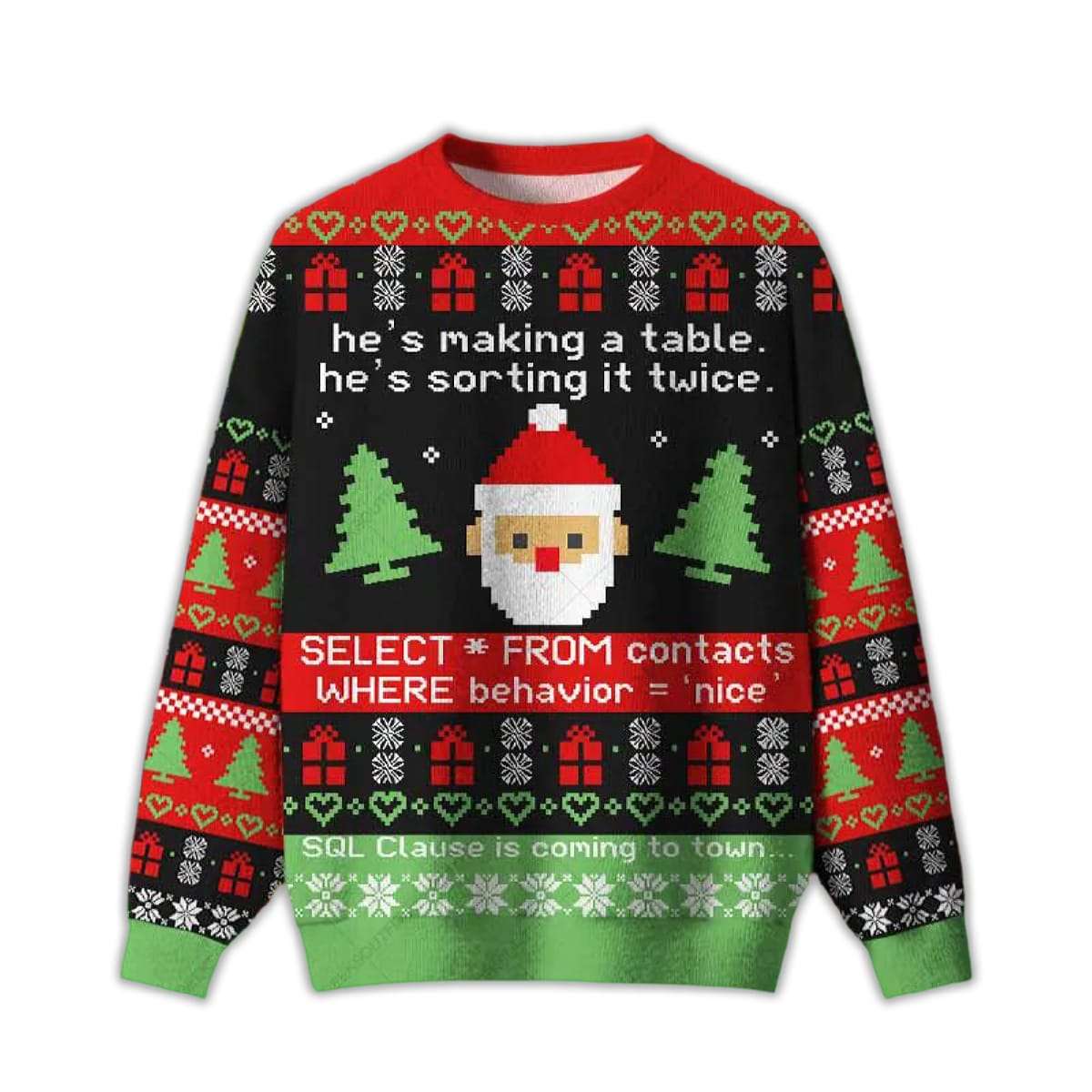 2025 Clause Is Coming to Town Ugly Christmas Sweater