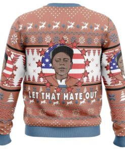 Alternative view of 2025 Clayton Bigsby Let That Hate Out Chappelle's Show Ugly Christmas Sweater