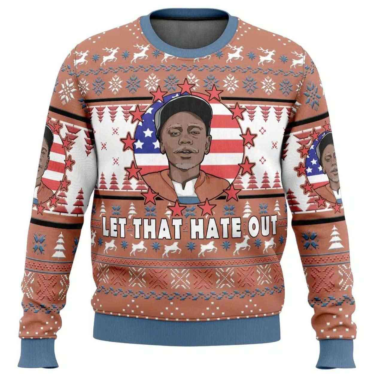 2025 Clayton Bigsby Let That Hate Out Chappelle's Show Ugly Christmas Sweater