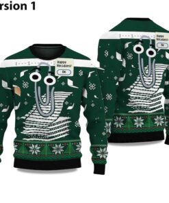 2025 Clippy Holiday Ugly Christmas Sweater