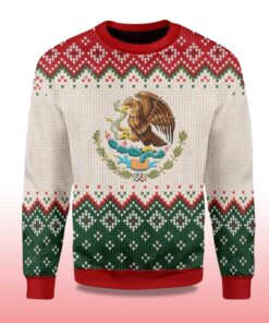 Alternative view of 2025 Coat Of Arms Of Mexico Christmas Ugly Sweater