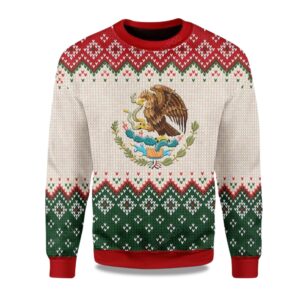 2025 Coat Of Arms Of Mexico Christmas Ugly Sweater
