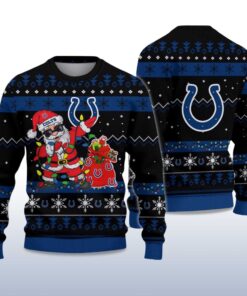 Alternative view of 2025 Colts Santa Claus Ugly Christmas Sweater