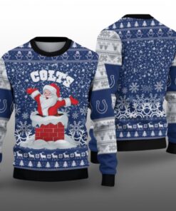 2025 Colts Santa Ugly Christmas Sweater 