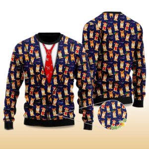 Alternative view of 2025 Corgis Christmas Pattern Vest Style Ugly Christmas Sweater