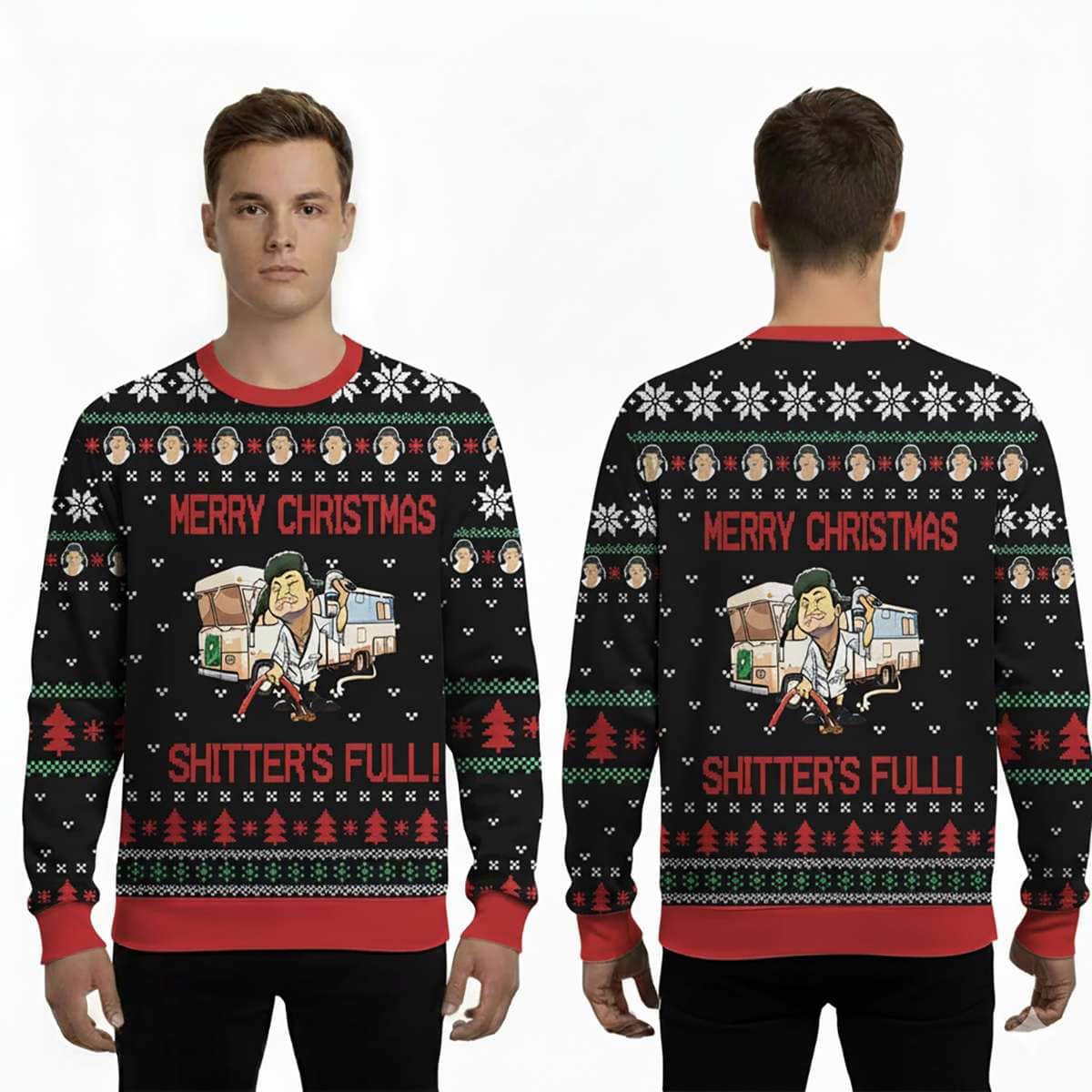 2025 Cousin Eddie Merry Christmas Shitters Full National Lampoons Vacation Ugly Sweater