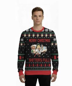 Alternative view of 2025 Cousin Eddie Merry Christmas Shitters Full National Lampoons Vacation Ugly Sweater