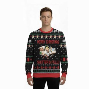 Alternative view of 2025 Cousin Eddie Merry Christmas Shitters Full National Lampoons Vacation Ugly Sweater