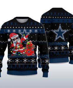 Alternative view of 2025 Cowboys Santa Claus Ugly Christmas Sweater
