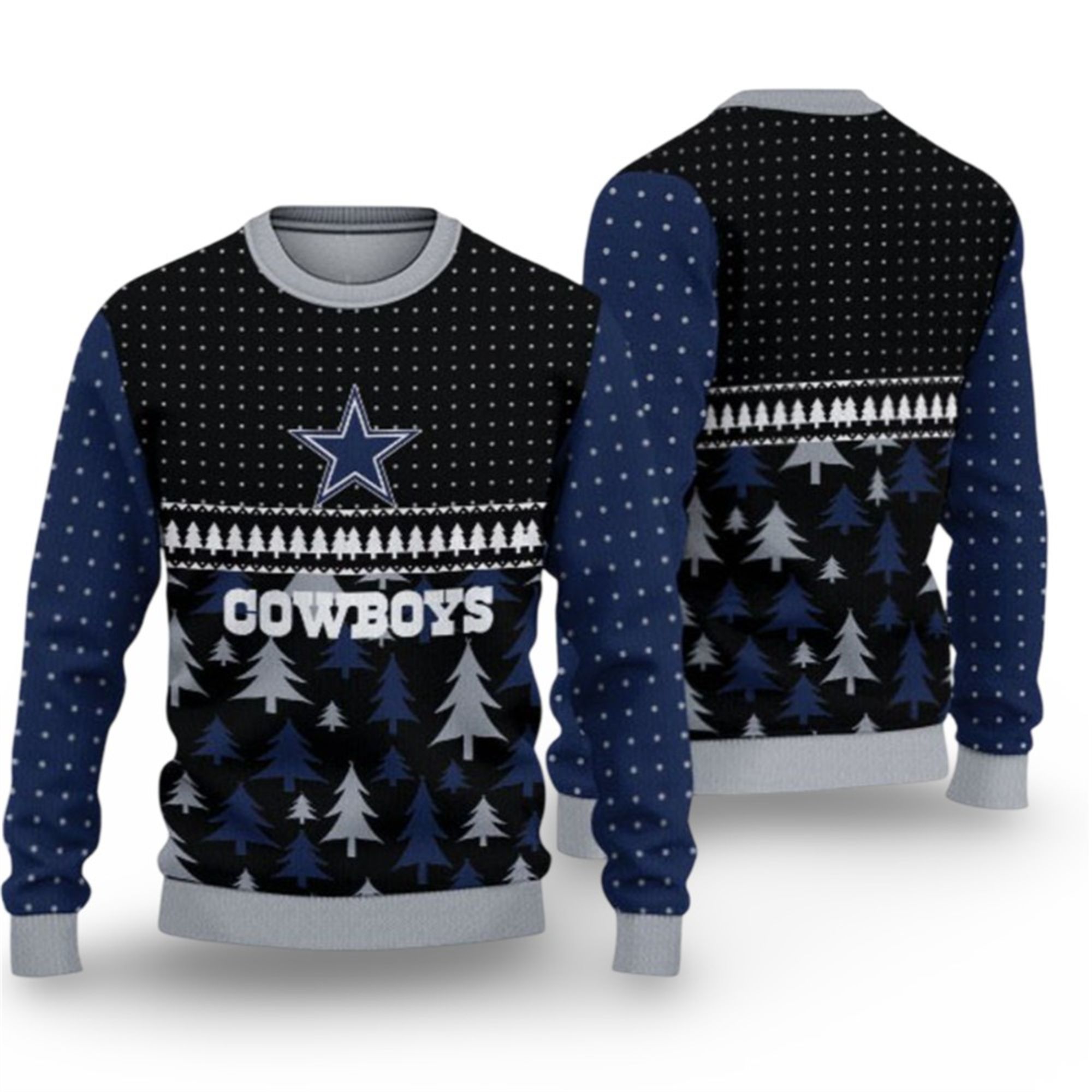 Alternative view of 2025 Cowboys Ugly Christmas Sweater - Grishko.com