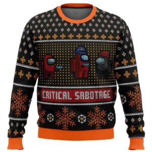 2025 Critical Sabotage Among Us Ugly Christmas Sweater