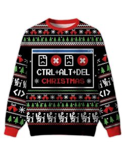2025 Ctrl Alt Del Christmas Ugly Christmas Sweater