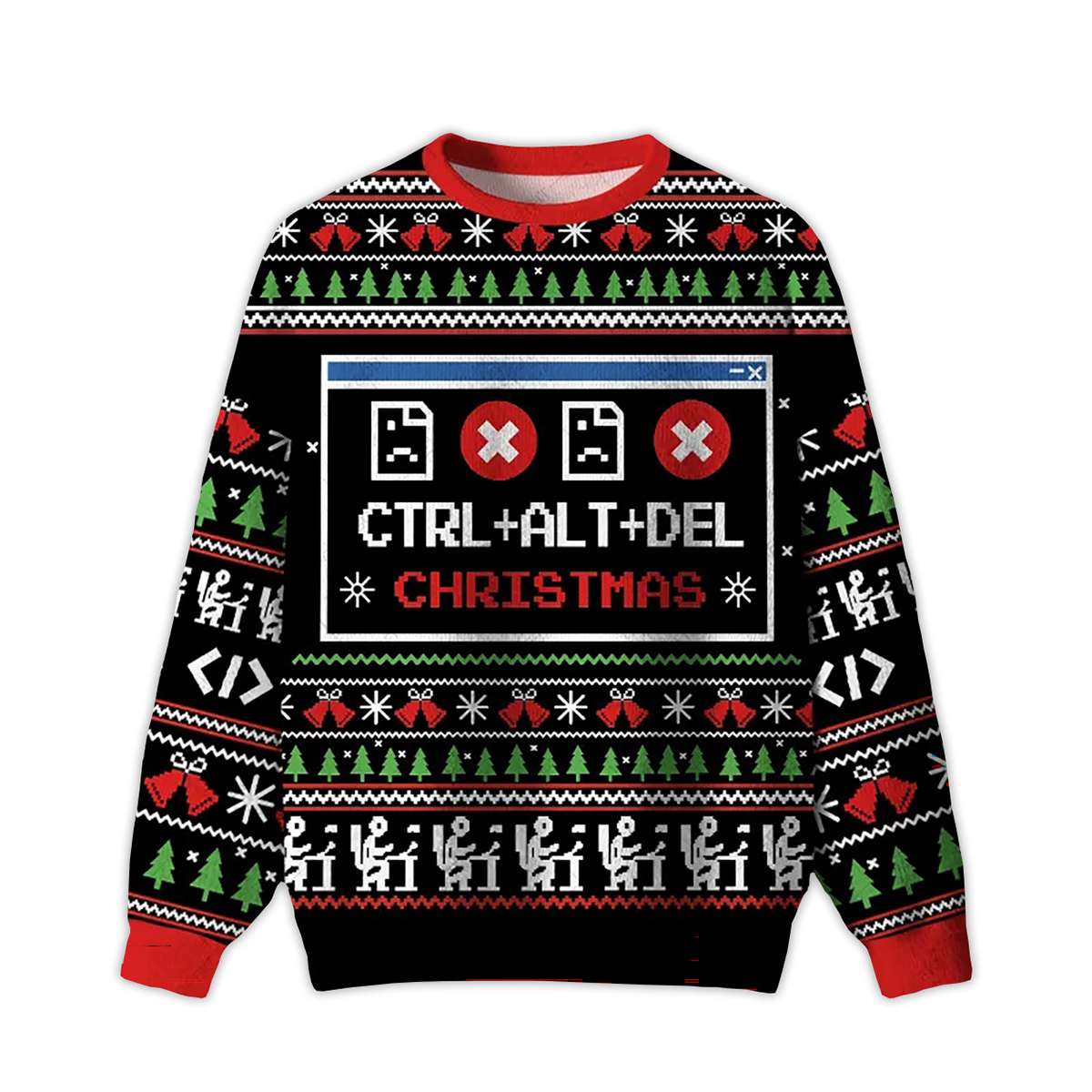 2025 Ctrl Alt Del Christmas Ugly Christmas Sweater