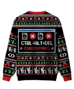 Alternative view of 2025 Ctrl Alt Del Christmas Ugly Christmas Sweater