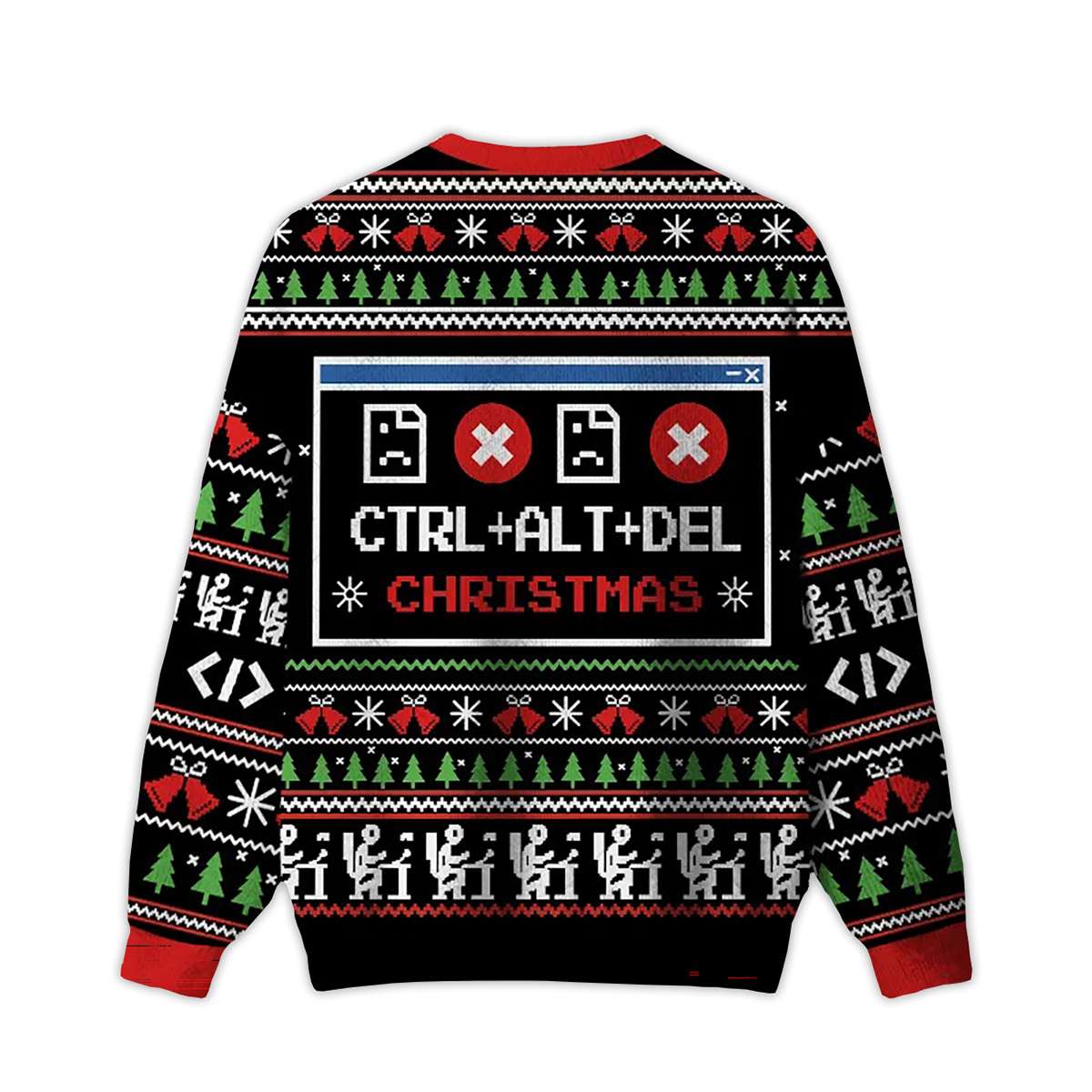 Alternative view of 2025 Ctrl Alt Del Christmas Ugly Christmas Sweater