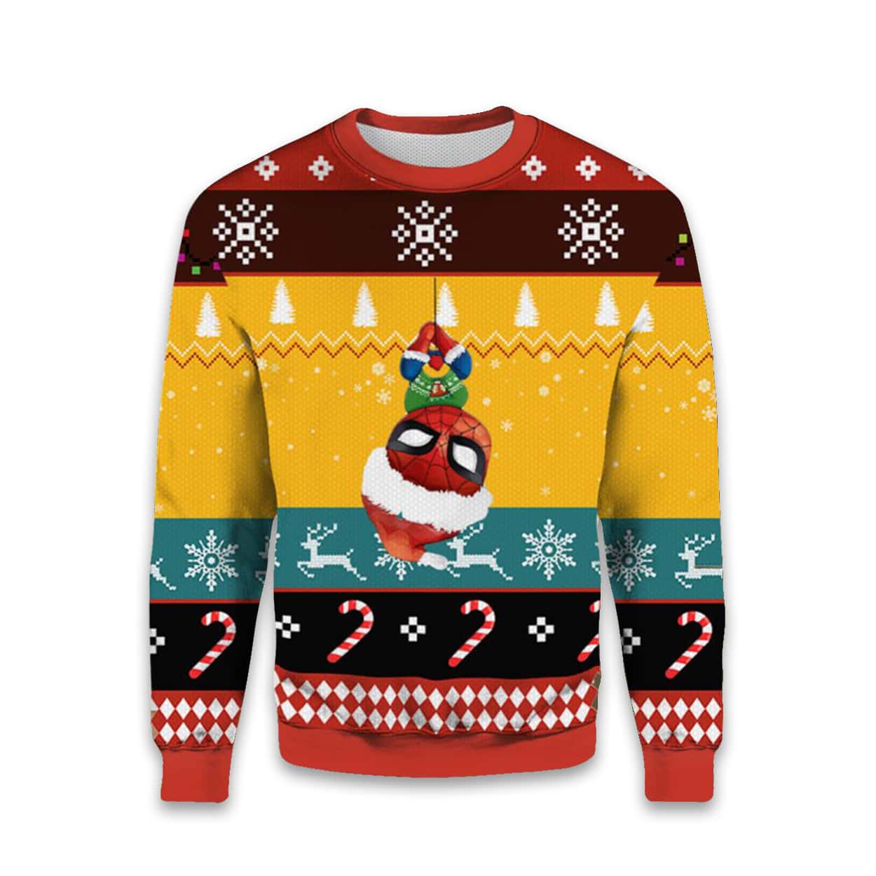 2025 Cute Chibi Spider Man Ugly Christmas Sweater