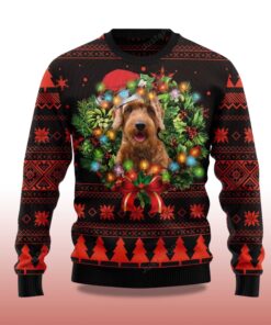Alternative view of 2025 Cute Goldendoodle Dog Christmas Ugly Sweater