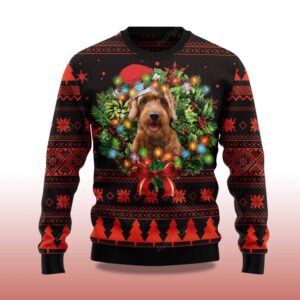 Alternative view of 2025 Cute Goldendoodle Dog Christmas Ugly Sweater