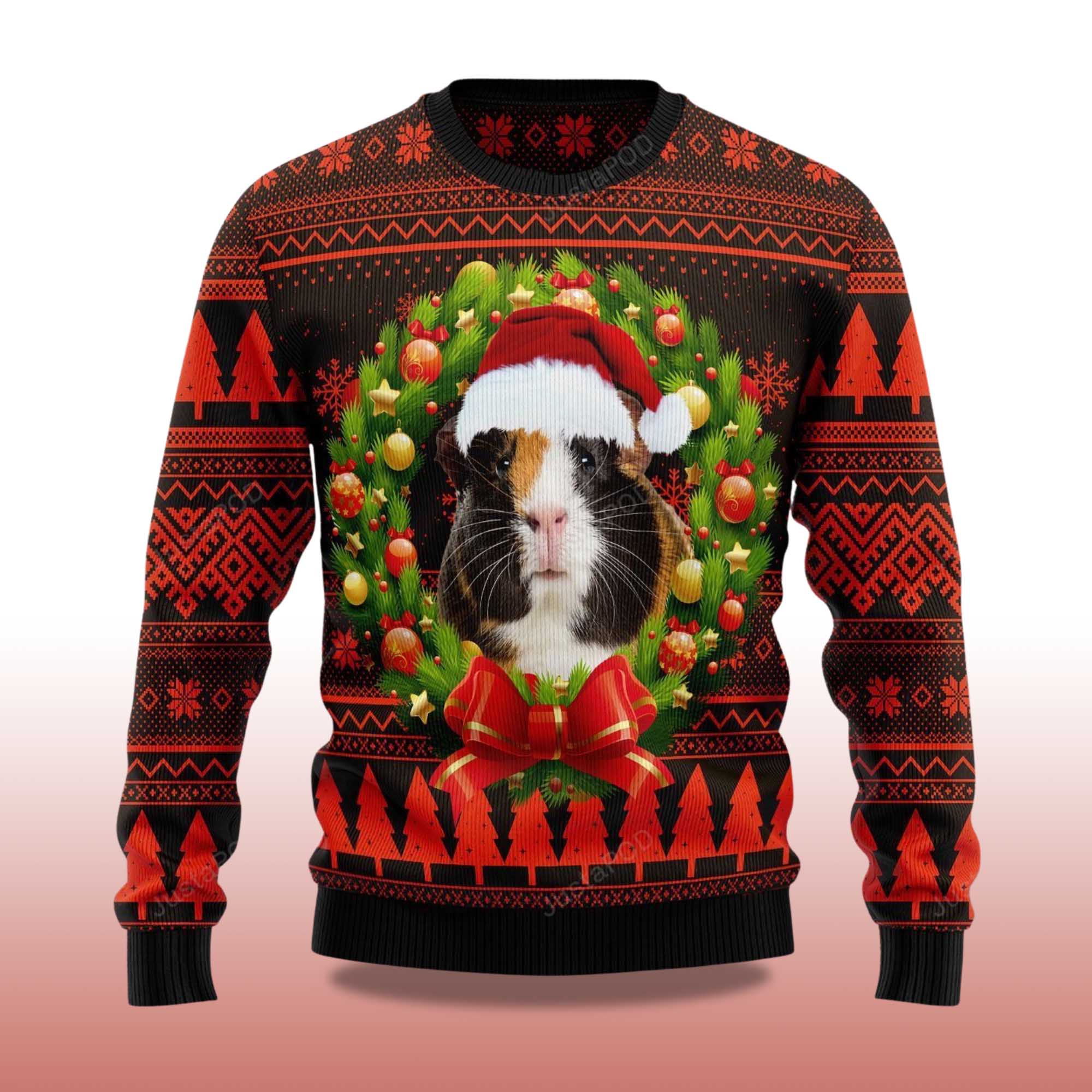 Alternative view of 2025 Cute Guinea Pig Christmas Ugly Sweater
