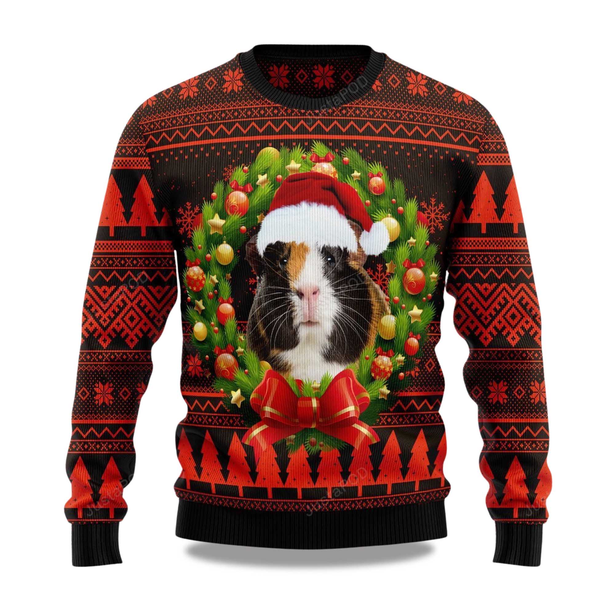 2025 Cute Guinea Pig Christmas Ugly Sweater