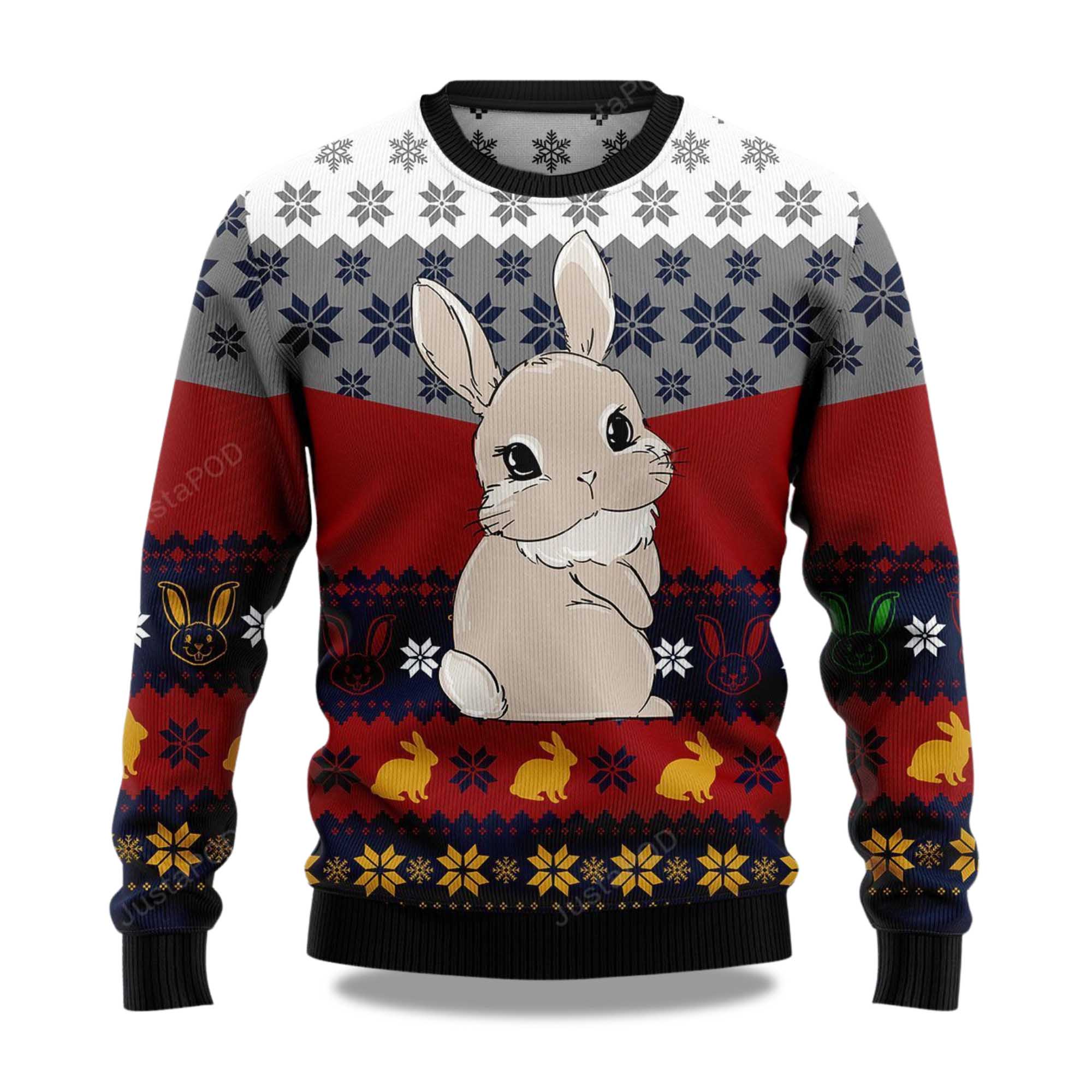 2025 Cute Rabbit Christmas Ugly Sweater