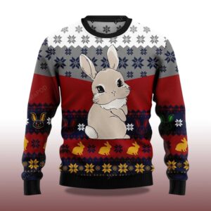 Alternative view of 2025 Cute Rabbit Christmas Ugly Sweater