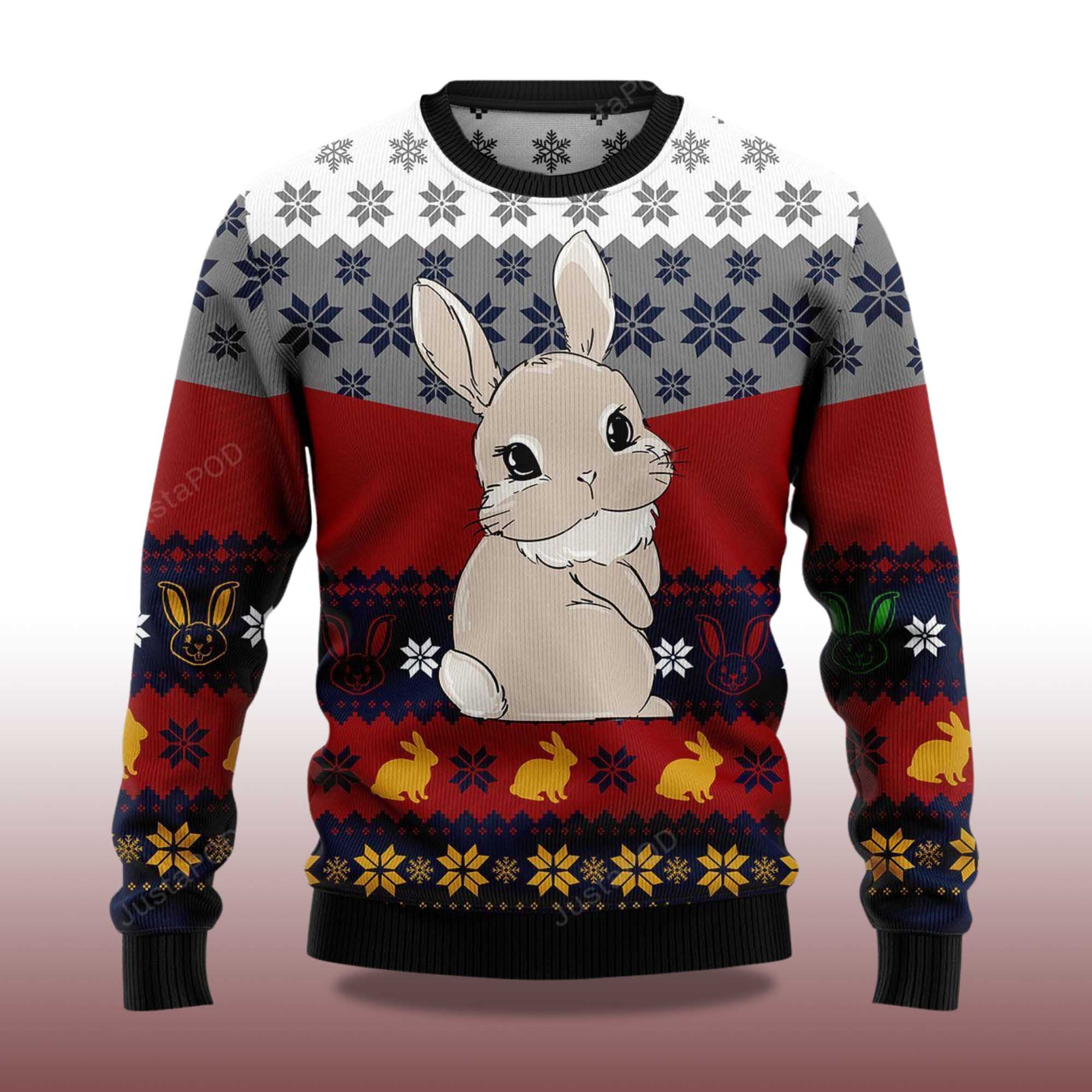 Alternative view of 2025 Cute Rabbit Christmas Ugly Sweater