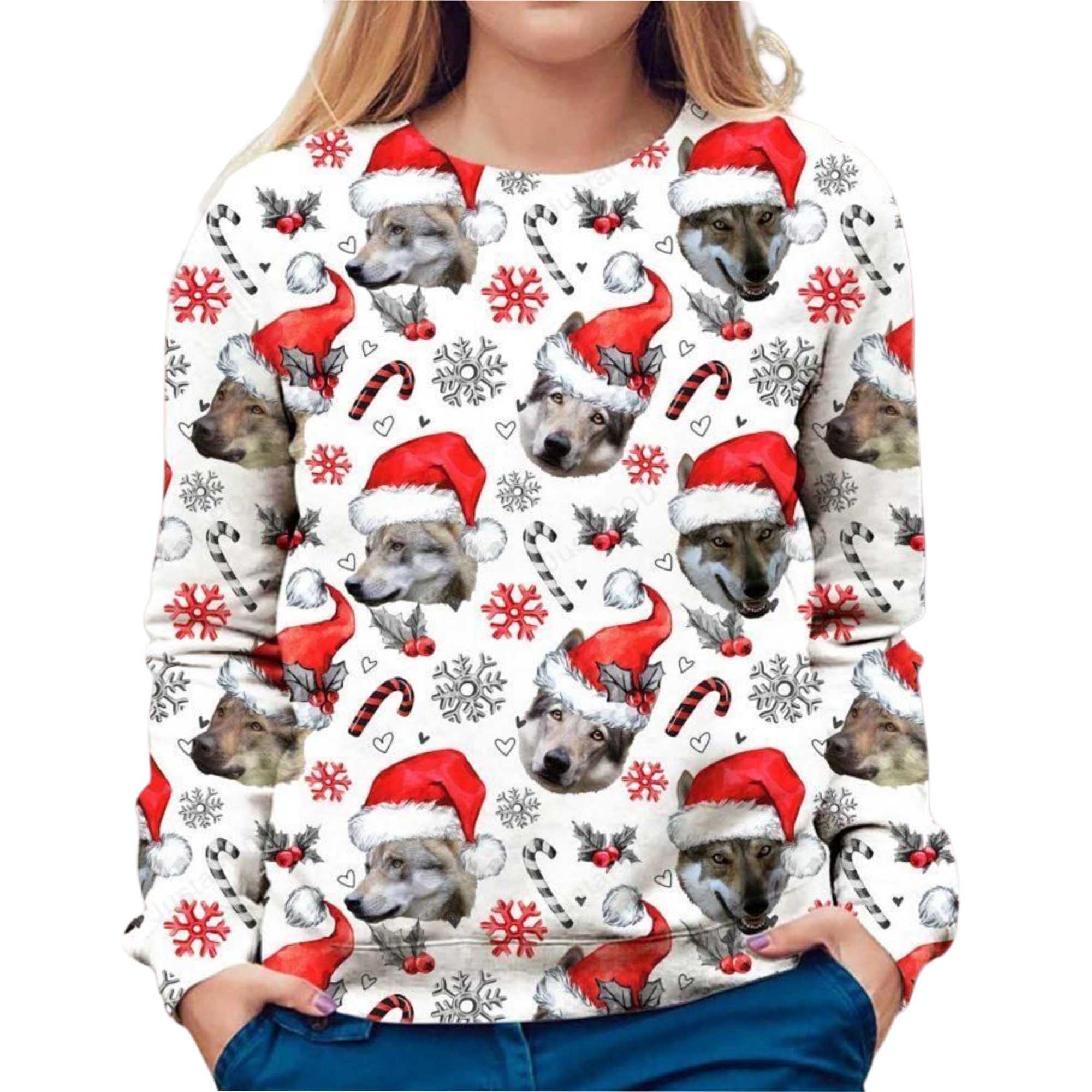 2025 Czechoslovakian Wolfdog Christmas Ugly Sweater