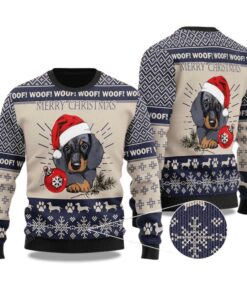 2025 Dachshund Dog Santa Ball Christmas Ugly Sweater