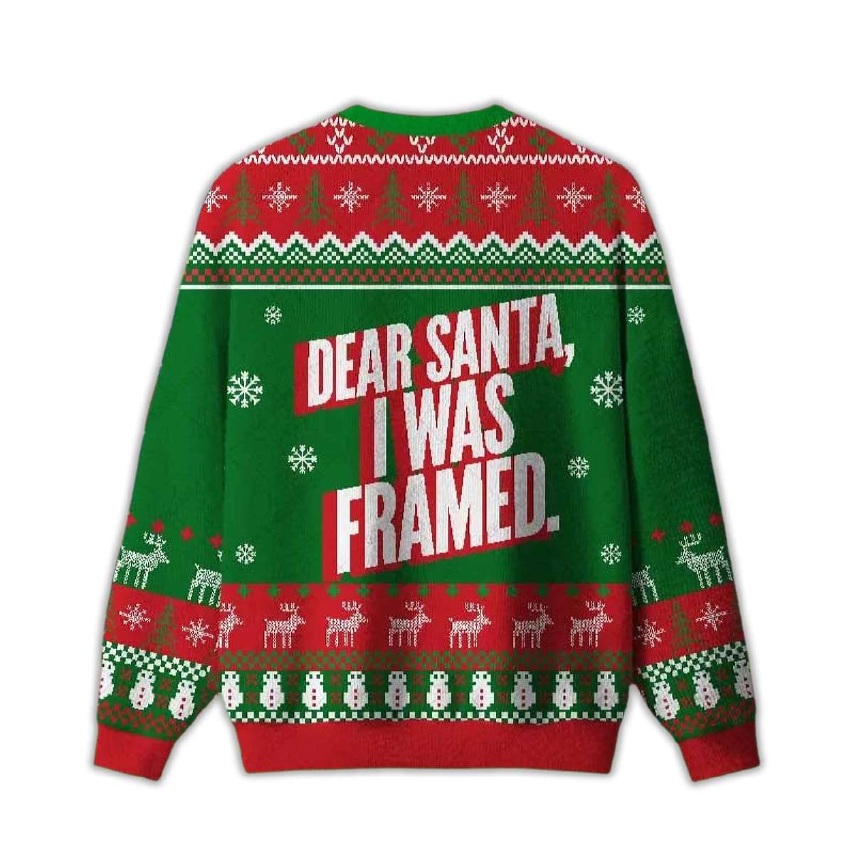 Alternative view of 2025 Dear Santa I Was Framed Ugly Christmas Sweater