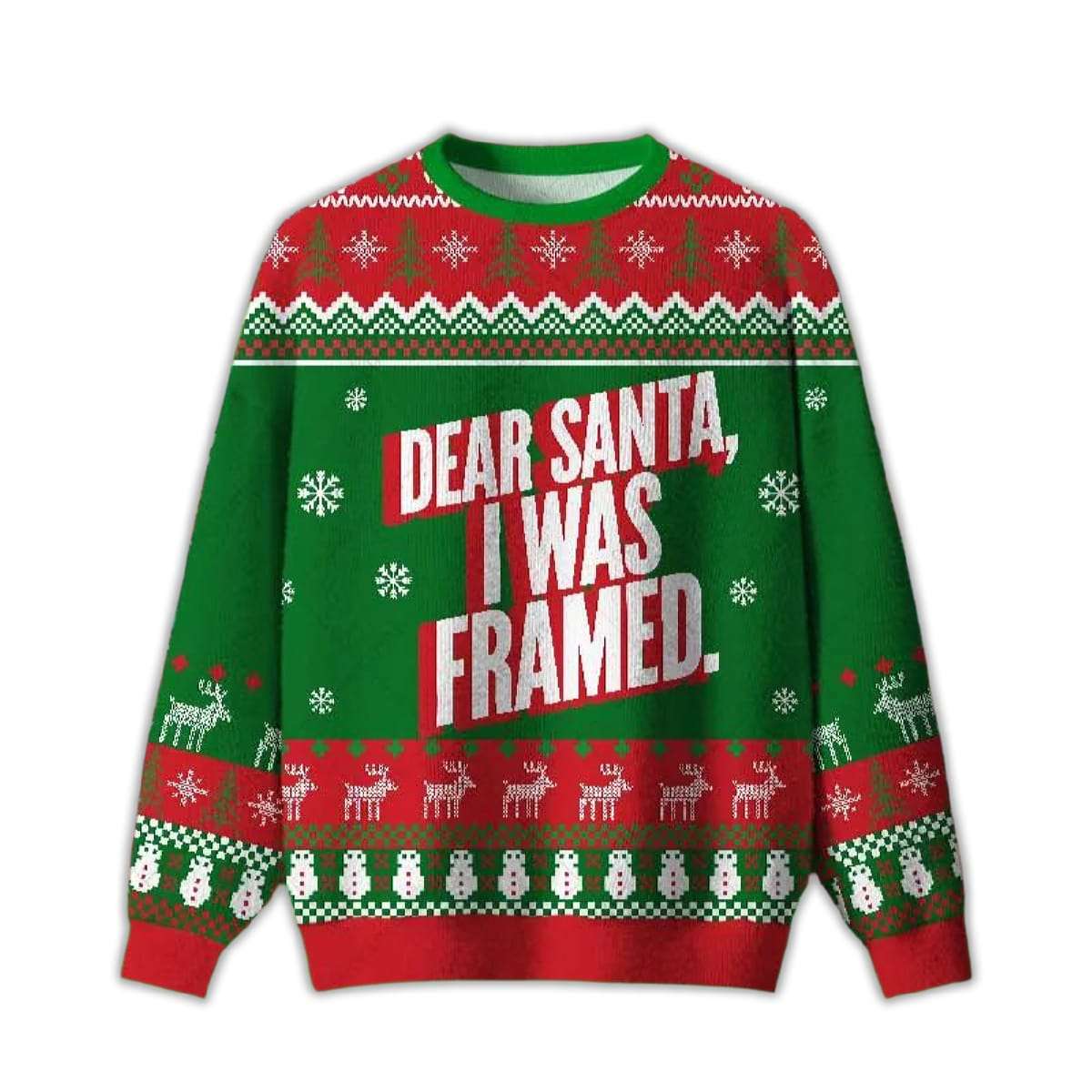 2025 Dear Santa I Was Framed Ugly Christmas Sweater