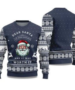 2025 Dear Santa I've Been Naughty Ugly Christmas Sweater
