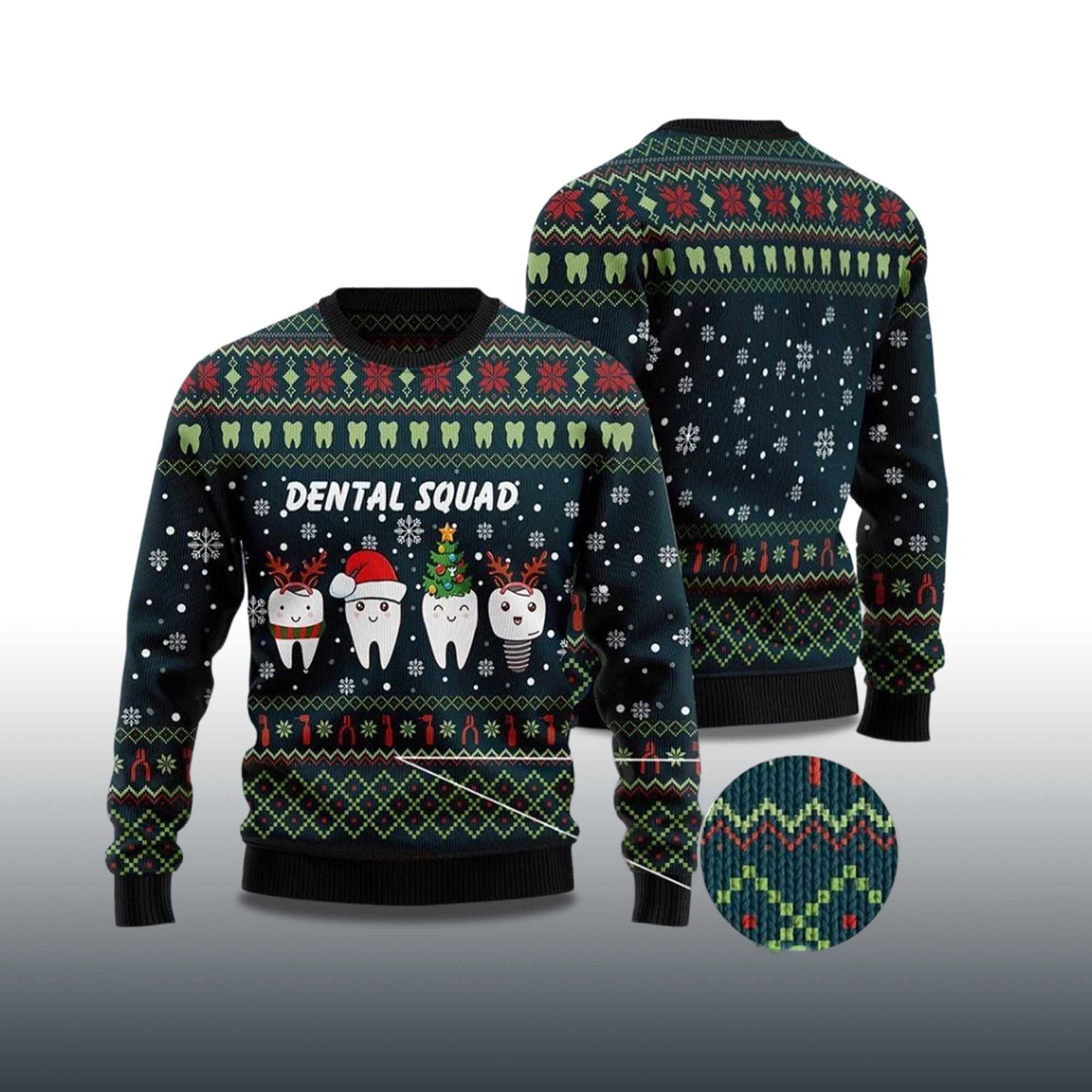 Alternative view of 2025 Dental Squad Ugly Christmas Sweater