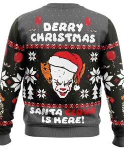 Alternative view of 2025 Derry Christmas Pennywise the Clown Ugly Christmas Sweater