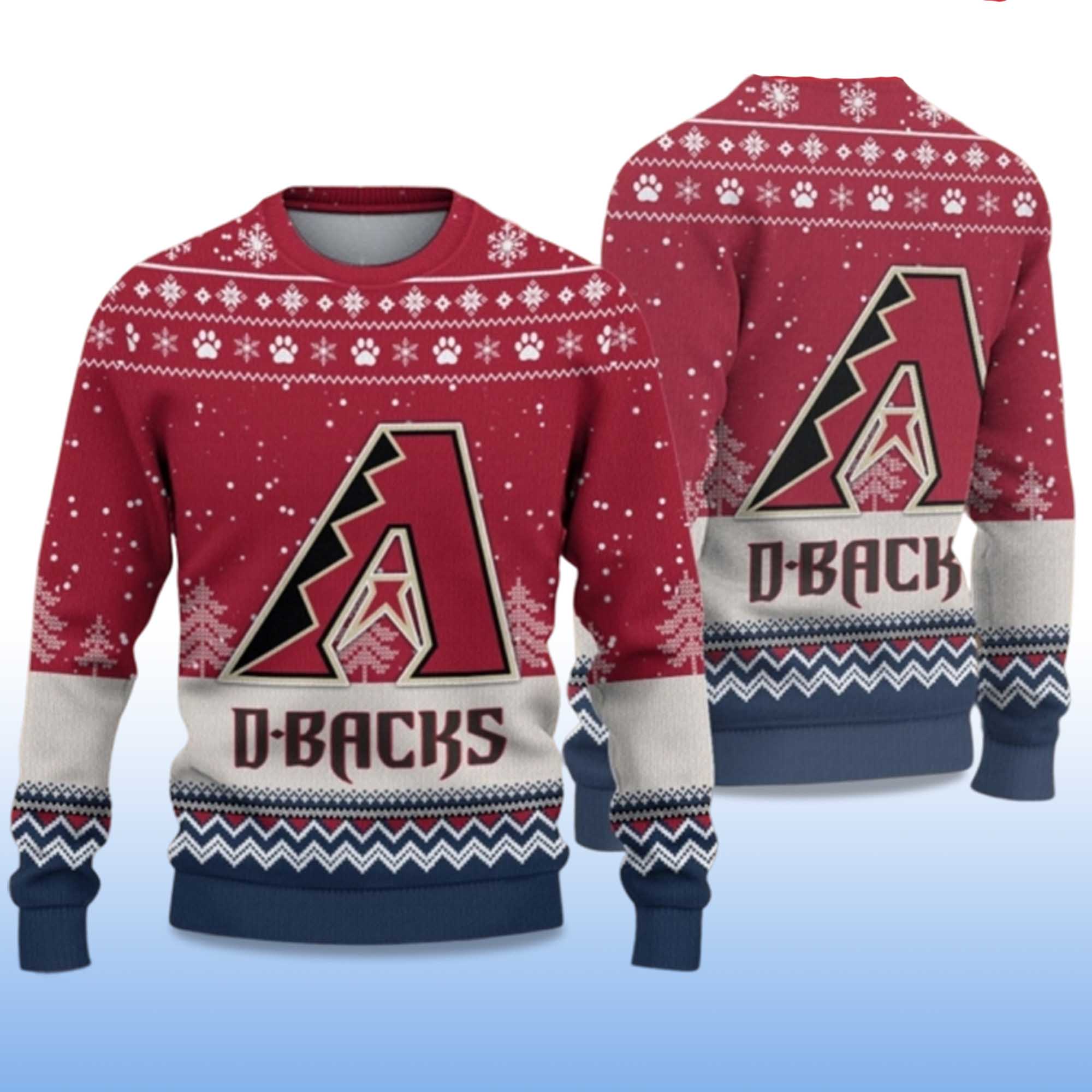 Alternative view of 2025 Diamondbacks Ugly Christmas Sweater