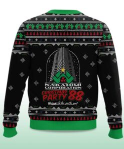 Alternative view of 2025 Die Hard Ho Ho Ho Machine Gun Christmas Ugly Sweater