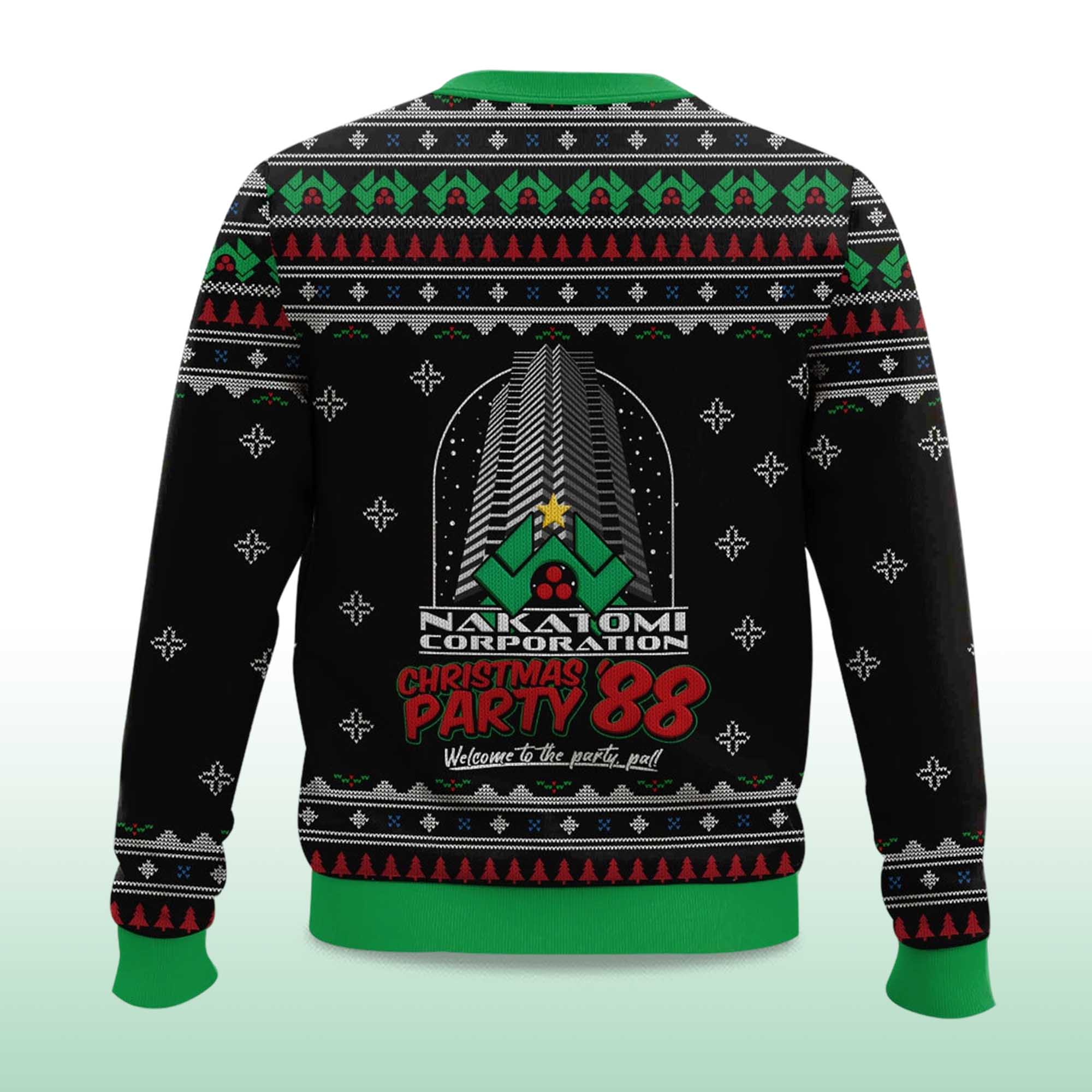 Alternative view of 2025 Die Hard Ho Ho Ho Machine Gun Christmas Ugly Sweater