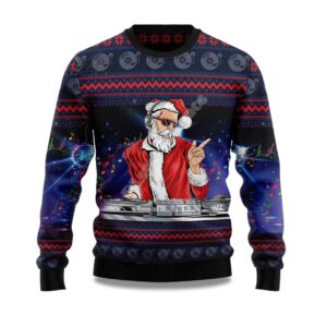 2025 DJ Claus Ugly Chrismas Sweater