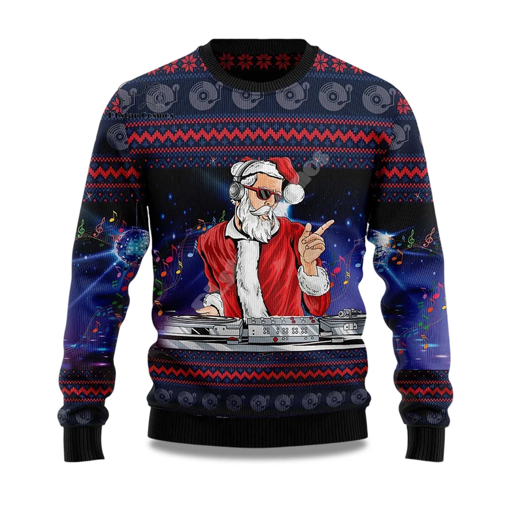 2025 DJ Claus Ugly Chrismas Sweater
