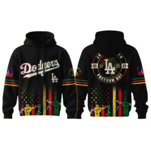2025 Dodgers Juneteenth Freedom Day Hoodie