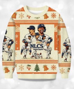 Alternative view of 2025 Dodgers NLCS Champions Christmas Ugly Sweater