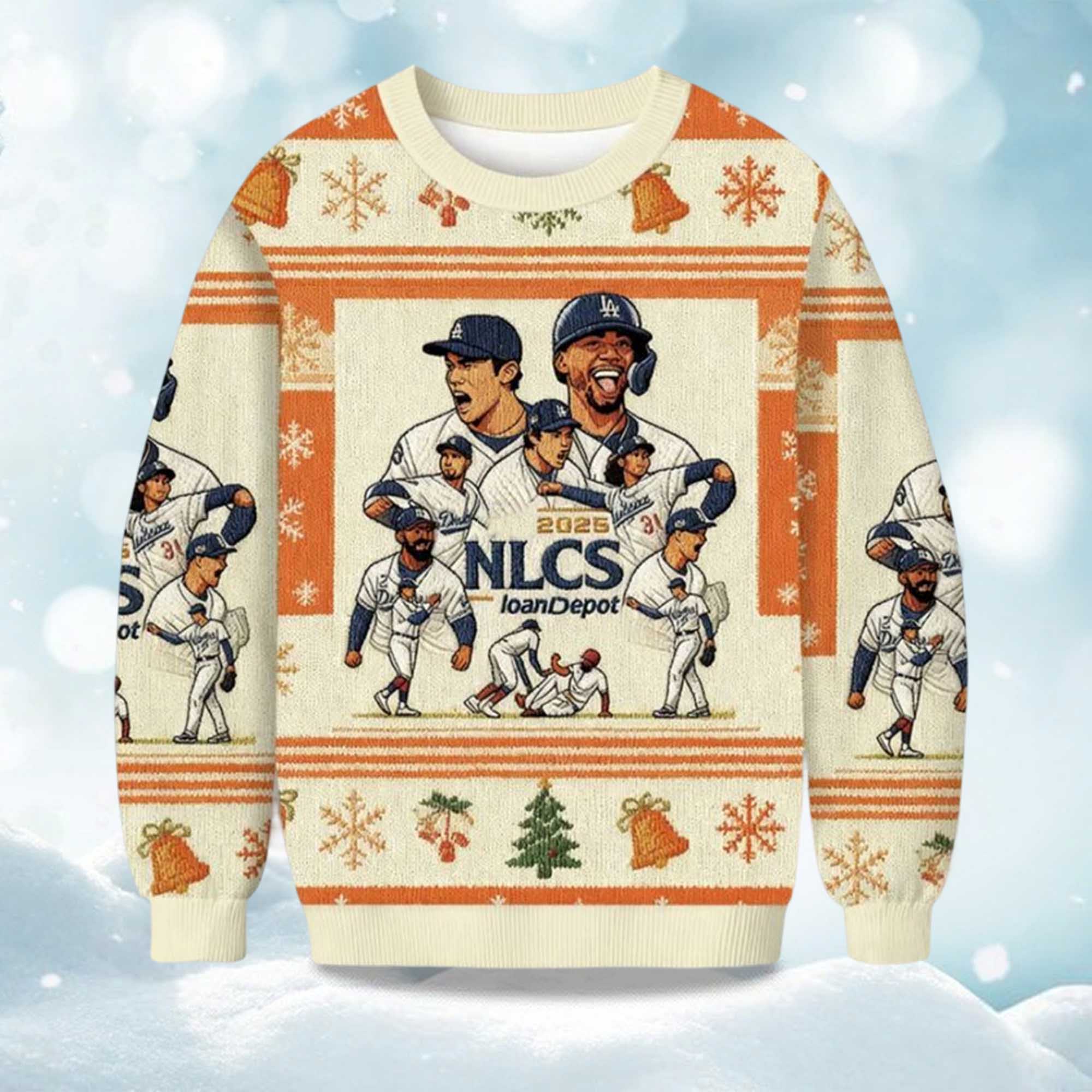 2025 Dodgers NLCS Champions Christmas Ugly Sweater