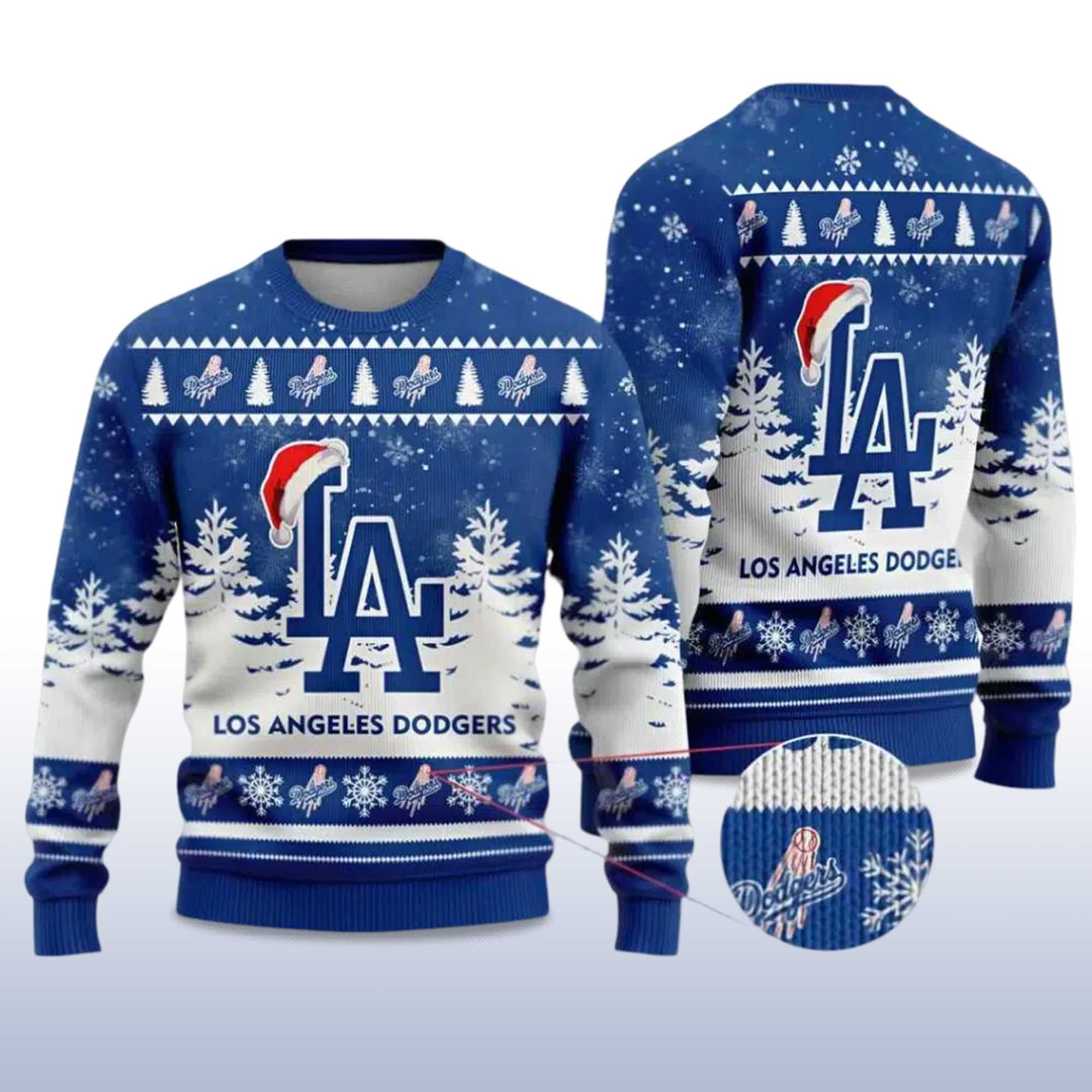 Alternative view of 2025 Dodgers Special Christmas Ugly Christmas Sweater