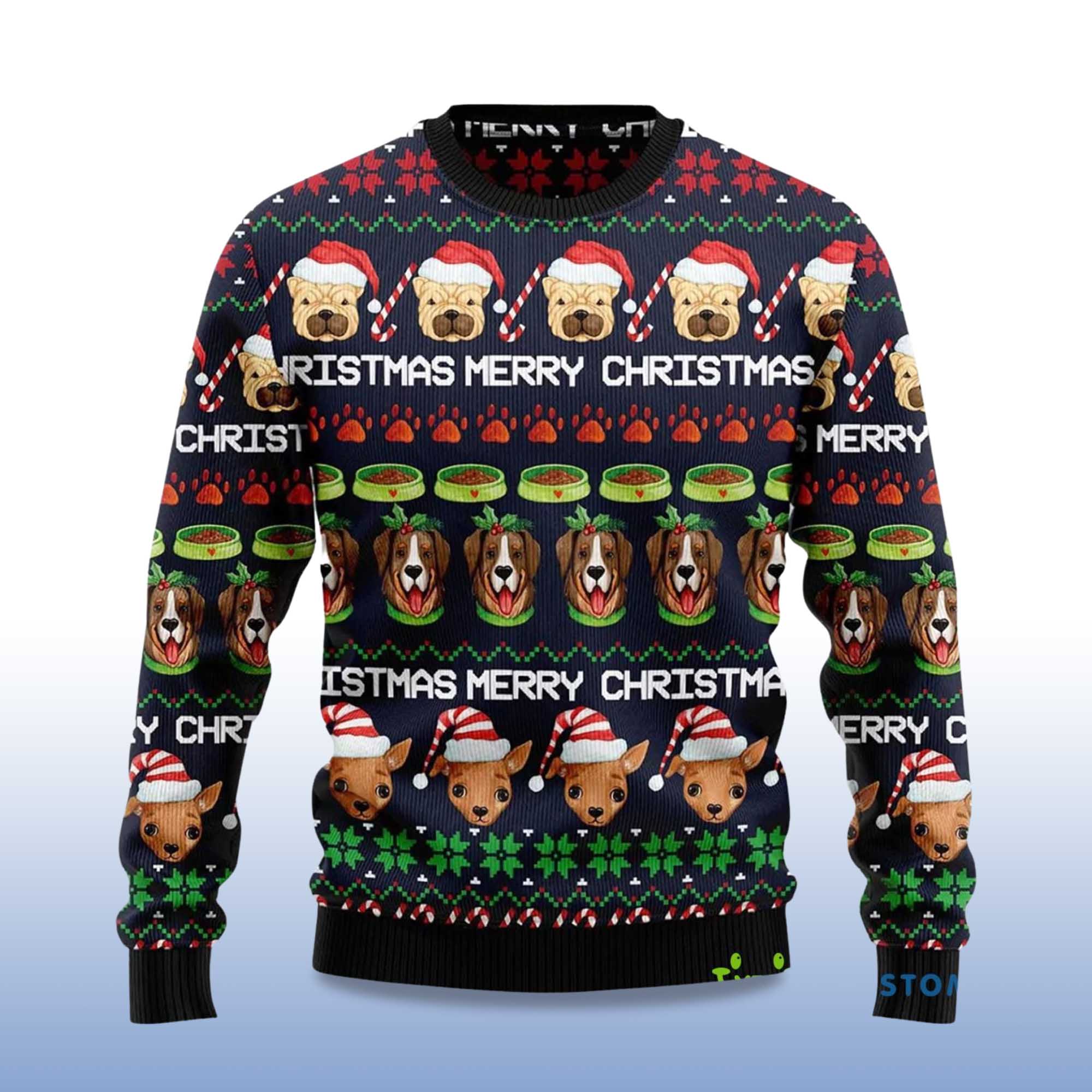 Alternative view of 2025 Dog Cute Ugly Christmas Sweater