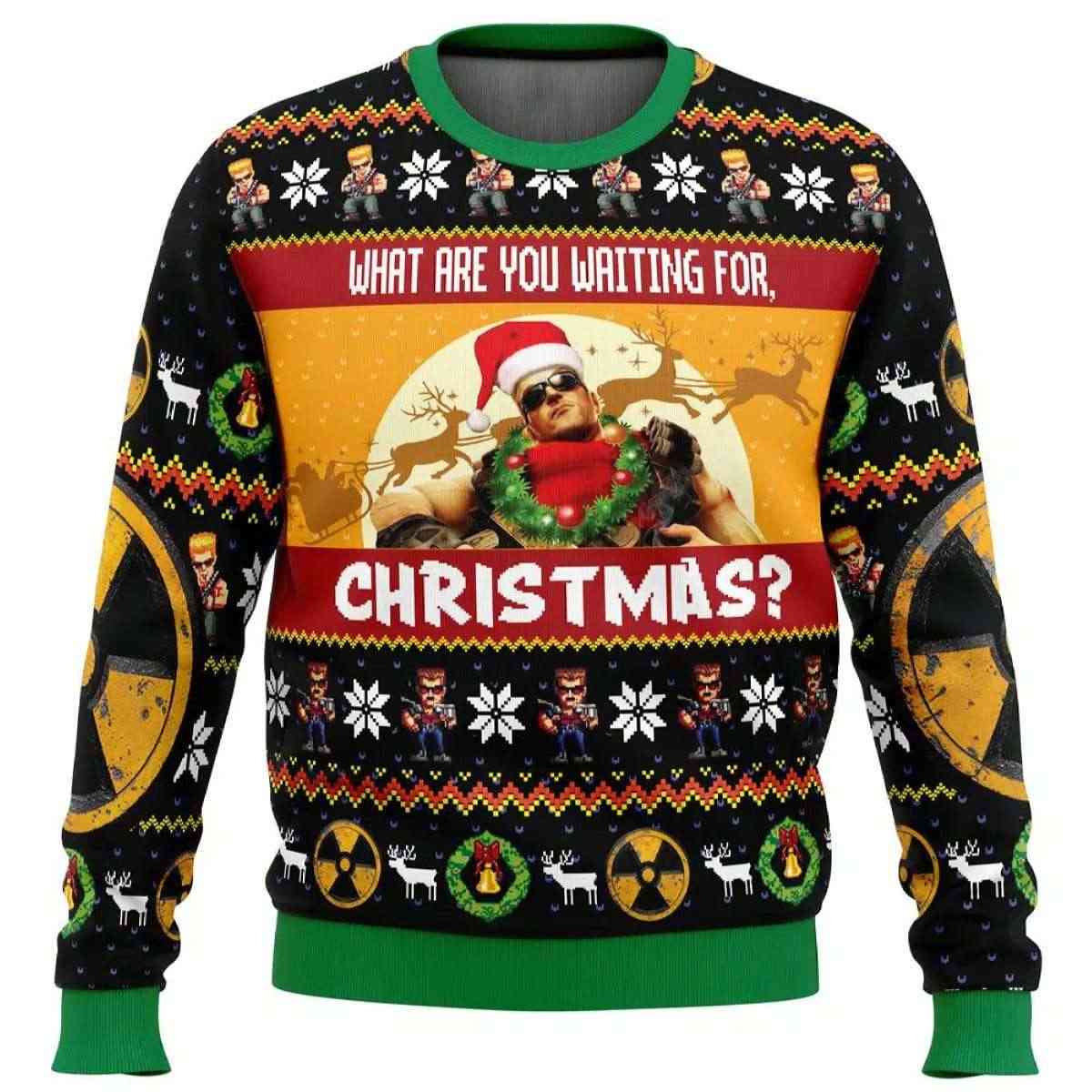2025 Duke Nukem Ugly Christmas Sweater