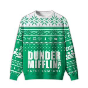 2025 Dunder Mifflin Holiday Spirit Ugly Christmas Sweater